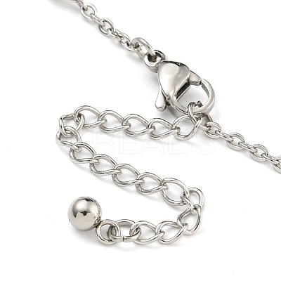 Non-Tarnish 304 Stainless Steel Charm Bracelets for Women BJEW-P334-13A-P-1