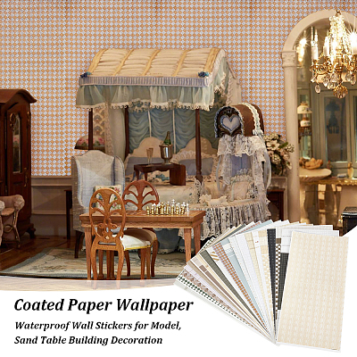20 Sheets 20 Styles Coated Paper Wallpaper DIY-OC0012-17-1