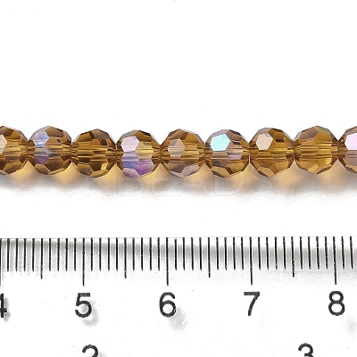 Electroplate Transparent Glass Beads Strands EGLA-A035-T6mm-L04-1