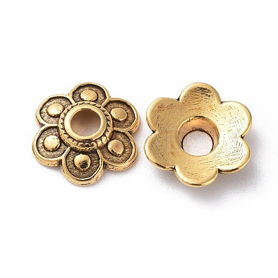Tibetan Style Alloy Bead Caps X-GLF10362Y-1
