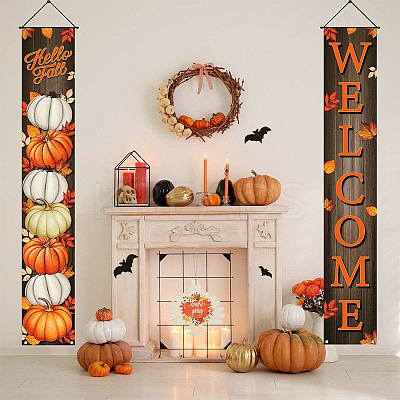 Thanksgiving Day Theme Unfinished Wood Pendant Decorations HJEW-WH20003-47A-1