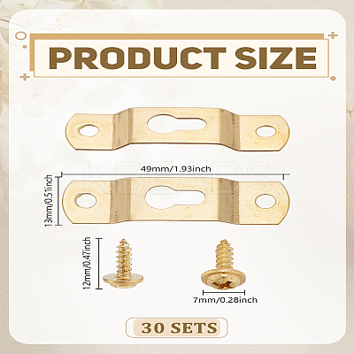 30Pcs Iron Frame Hook Hanger FIND-LP0009-08-1