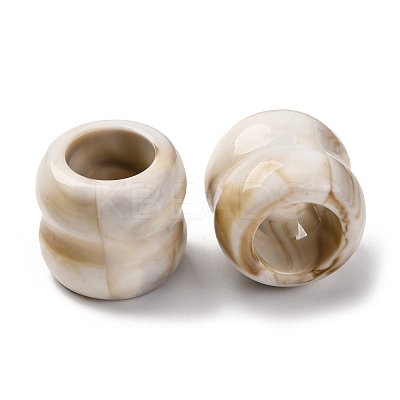 Two Tone Opaque Acrylic Beads OACR-Z025-01D-1