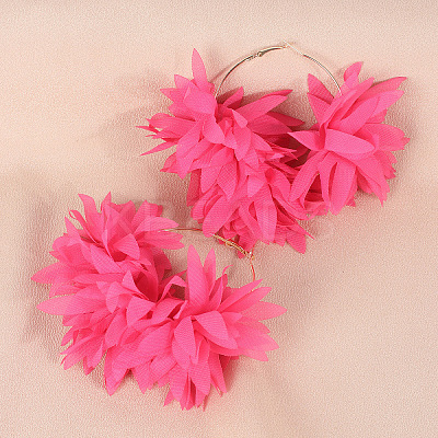 Alloy Cloth Hoop Earrings FS-WGC8145-02-1