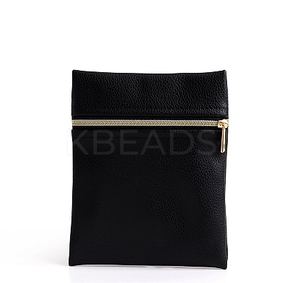 Rectangle PU Leather Jewelry Gift Zipper Bags LS-PW-WGB98FA-22-1