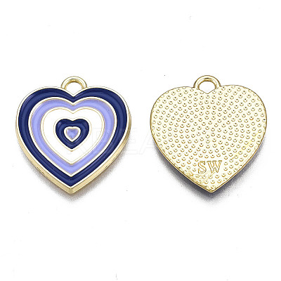 Rack Plating Light Gold Alloy Enamel Pendants LS-ENAM-Q444-014G-RS-1