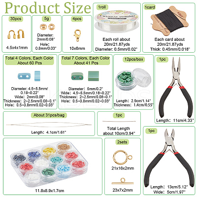 DIY Tile Bracelet Necklace Making Kit DIY-NB0007-98-1