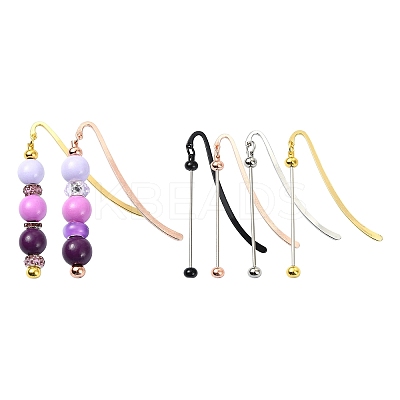 4Pcs 4 Colors Alloy Bookmarks AJEW-CJ0001-47-1