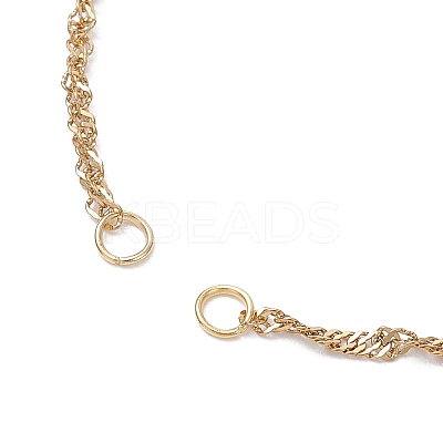 304 Stainless Steel Singapore Chain Bracelet Making AJEW-JB01306-01-1