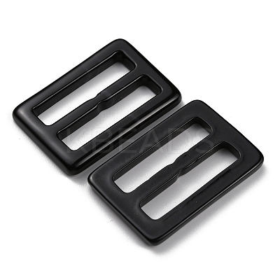 Rectangle Shape Resin Buckle Clasps RESI-WH0035-25A-02-1