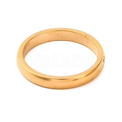 Ion Plating(IP) 304 Stainless Steel With Rhinestone Rings for Women RJEW-S239-01G-1