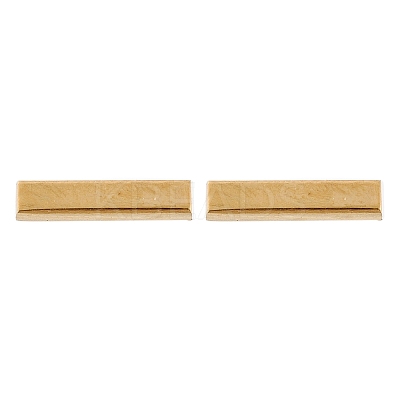Cuboid Ion Plating(IP) 304 Stainless Steel Stud Crawler Earrings EJEW-O052-45G-1