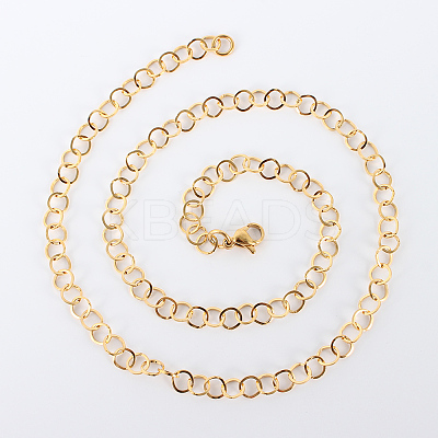 304 Stainless Steel Cable Chain Necklaces MAK-N016-04G-1