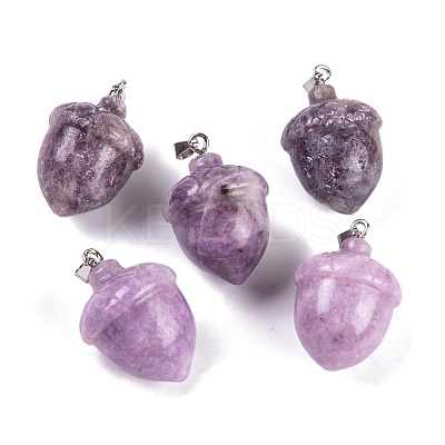 Natural Lepidolite Pendants G-Q172-08P-04-1