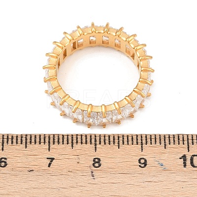 304 Stainless Steel Micro Pave Cubic Zirconia Finger Rings RJEW-D336-11G-1