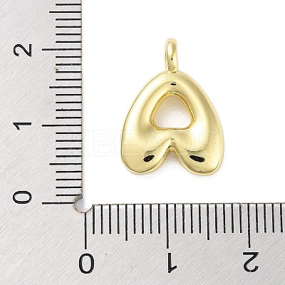 Rack Plating Brass Balloon Letter Pendants KK-C050-01G-A-1