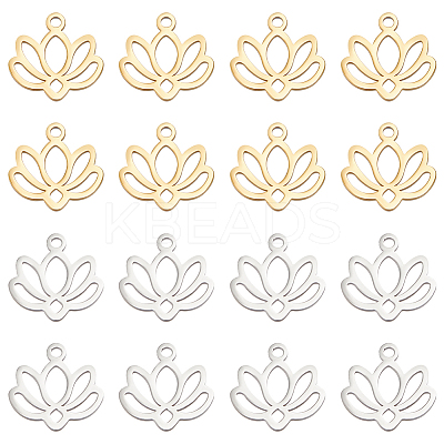20Pcs 2 Colors 304 Stainless Steel Pendants STAS-UN0057-43-1