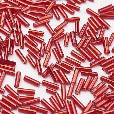 Glass Bugle Beads SEED-E001-12mm-25-1