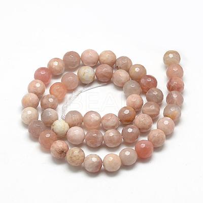Natural Sunstone Beads Strands G-R447-6mm-02-1