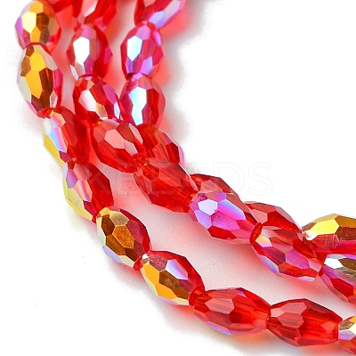 Transparent Electroplate Glass Beads Strands GLAA-K064-04A-AB01-1