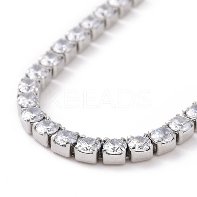 304 Stainless Steel Rhinestone Strass Chain Bracelets STAS-B021-14P-A-1