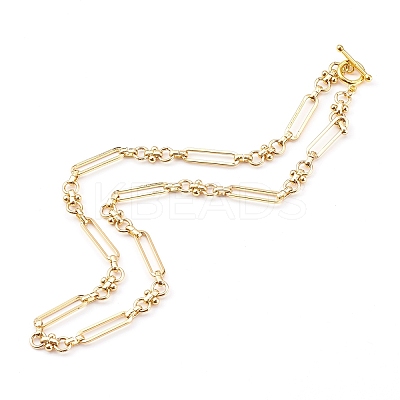 Brass Link Chain Necklaces X-NJEW-JN03365-1