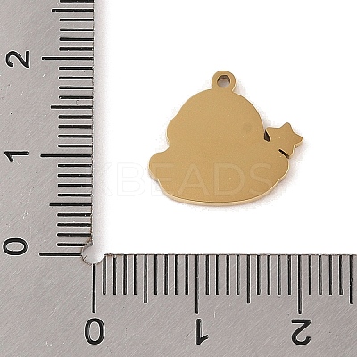 Christmas Theme Ion Plating(IP) 304 Stainless Steel Enamel Pendants STAS-Z083-07G-06-1