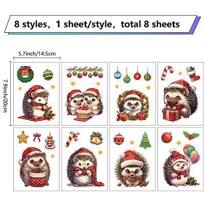 8 Sheets 8 Styles PVC Waterproof Wall Stickers DIY-WH0345-247-1