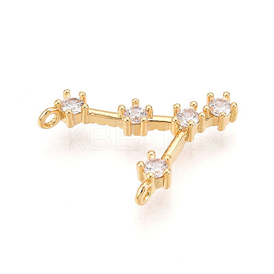 Brass Micro Pave Cubic Zirconia Pendants KK-N261-120D-G-1
