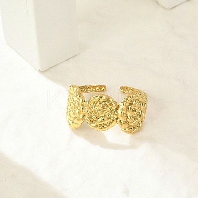 304 Stainless Steel Cuff Rings for Women LS-RJEW-G338-22G-1