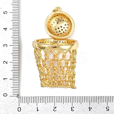 Brass Micro Pave Cubic Zirconia Pendants KK-S526-10G-E-1