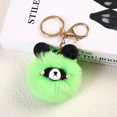 Red Pnada Furry Pom-Pom Keychain for Women PW-WG95C5D-05-1