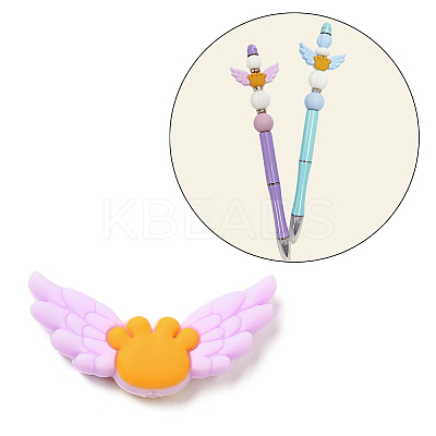 Wing Food Grade Eco-Friendly Silicone Focal Beads LS-SIL-C004-01C-1