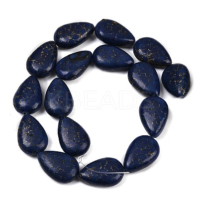 Synthetic Howlite Imitation Lapis Lazuli Beads Strands G-S393-14A-18x25-1