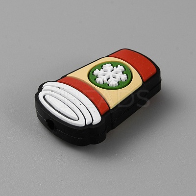 Christmas Theme Silicone Focal Beads LS-SIL-CJC0010-02H-1