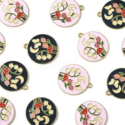 20Pcs 2 Colors Alloy Enamel Pendants ENAM-FS0004-14-1