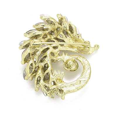 Rhinestone Hedgehog Badge LS-JEWB-E013-02G-01-1