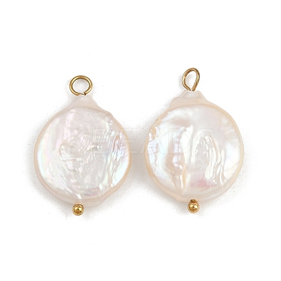 Natural Freshwater Pearl Keshi Pearl Pendants STAS-D378-08C-G-1