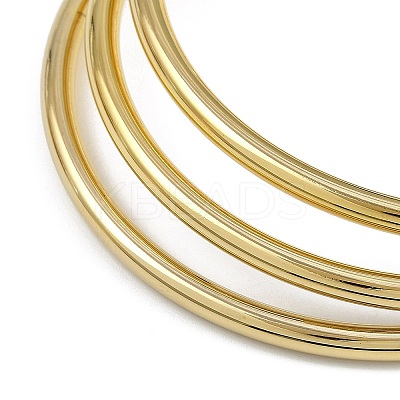 3Pcs Vacuum Plating PVD Vacuum Plating 201 Stainless Steel Bangles Sets for Women BJEW-F476-05G-1
