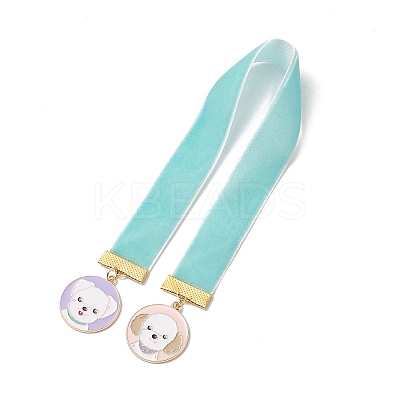 Velvet Ribbon Bookmarks AJEW-JK00216-1
