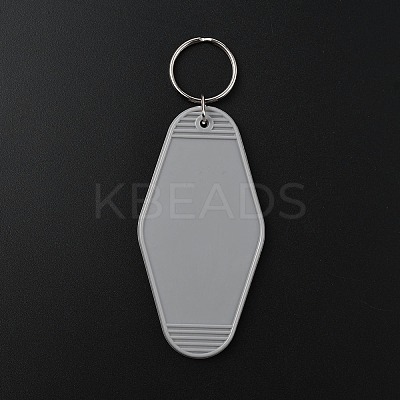 Plastic Blank Motel Keychain KEYC-WH0034-29F-1