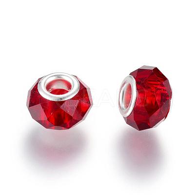 Handmade Glass European Beads GPDL25Y-76-1