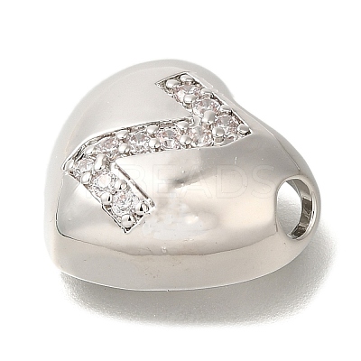 Rack Plating Brass Micro Pave Cubic Zirconia Pendants KK-I722-04P-Z-1