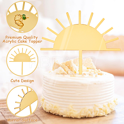 8Pcs Sun Birthday Cake Toppers OACR-CP0001-01-1