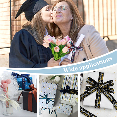 7Pcs 7 Styles Graduation Season Polyester Printed Grosgrain Ribbon OCOR-PH0005-02-1