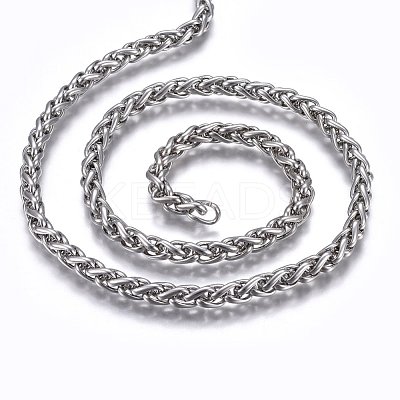 Tarnish Resistant 304 Stainless Steel Wheat Chains STAS-P219-05-B-1