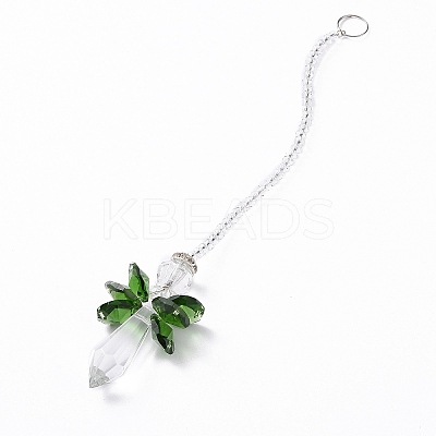 Crystal Fairy Beaded Wall Hanging Decoration Pendant Decoration LS-HJEW-G019-02F-1