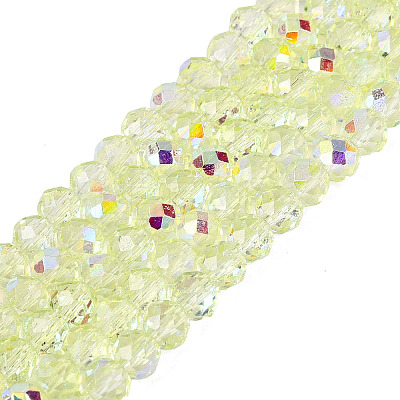 Transparent Glass Beads Strands LS-EGLA-N016-6mm-07-1