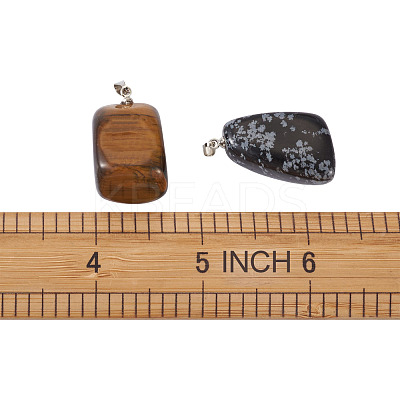 Natural & Synthetic Mixed Gemstone Pendants G-TA0001-11-1