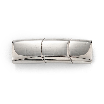 Tarnish Resistant 316 Surgical Stainless Steel Magnetic Clasps with Glue-in Ends STAS-F269-04P-1